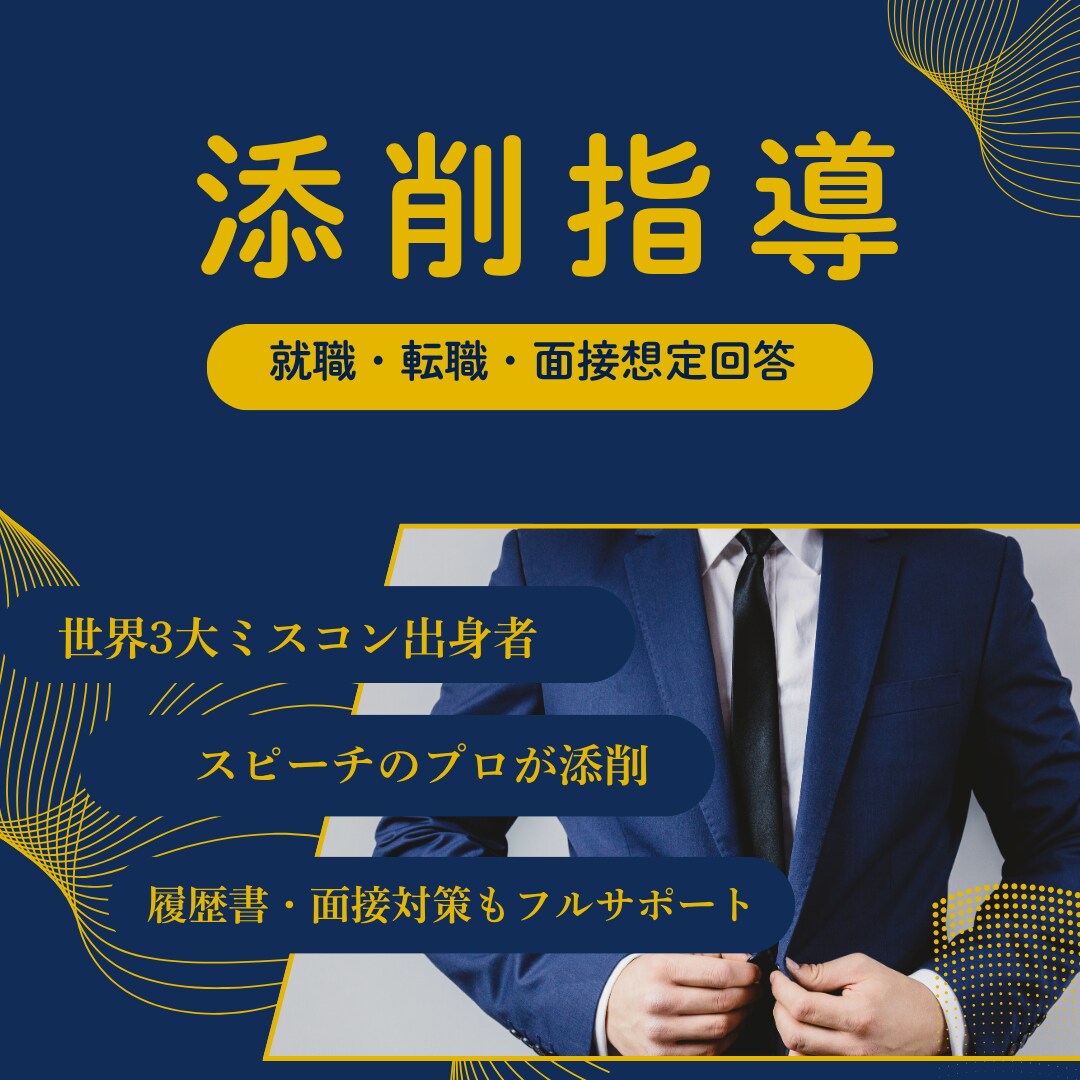 面接対策・履歴書添削します 世界3大ミスコン出身者であるスピーチのプロが添削します イメージ1