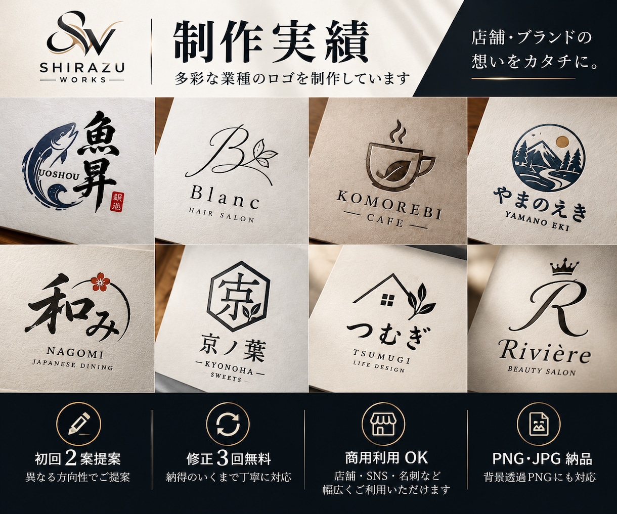 現役店舗オーナーが5000円でロゴを2案制作します 現役店舗オーナーがご提案！初回2案・修正3回無料で安心 イメージ2