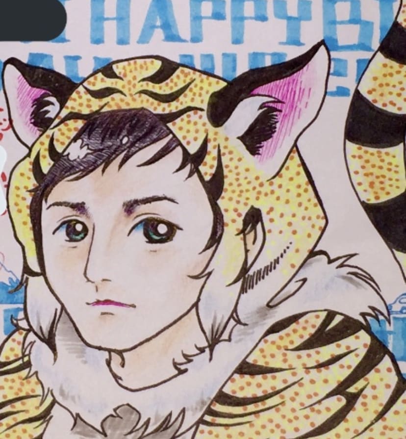 寄せ書きの中心のイラスト描きます 似顔絵、テキストメッセージ、何でもOKです イメージ1