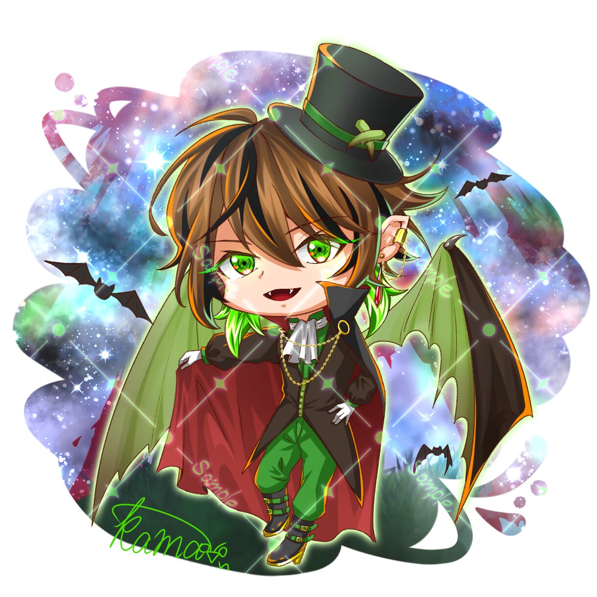色鮮やかで存在感のあるミニキャラお描きします 美麗でかっこいい絵柄でミニキャラを制作いたします！ イメージ5