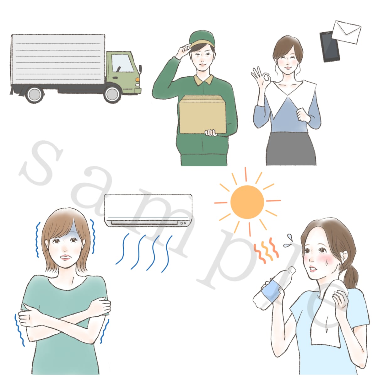 チラシ等広告用に◎優しいタッチのイラスト描きます 商用◎美容サロンからの依頼多数♪稼働状況により即対応可能 イメージ10