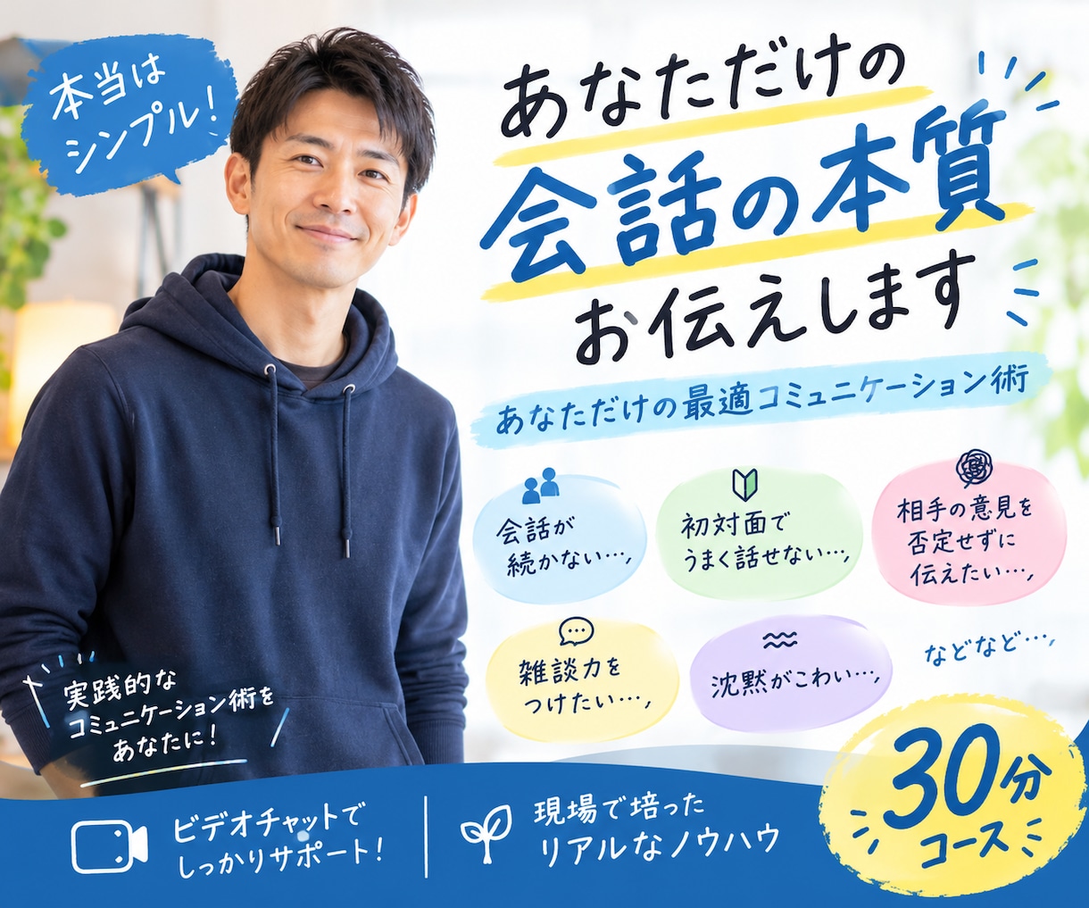 本当はシンプル！あなただけの会話の本質お伝えします あなただけの最適コミュニケーション術 イメージ1