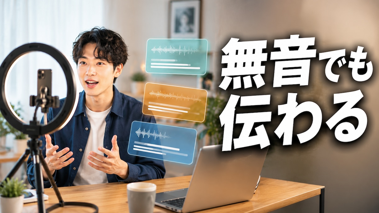トーク動画に映える字幕を即日でつけます 無音再生でも伝わる、被写体に重ならない自然な字幕デザイン イメージ3