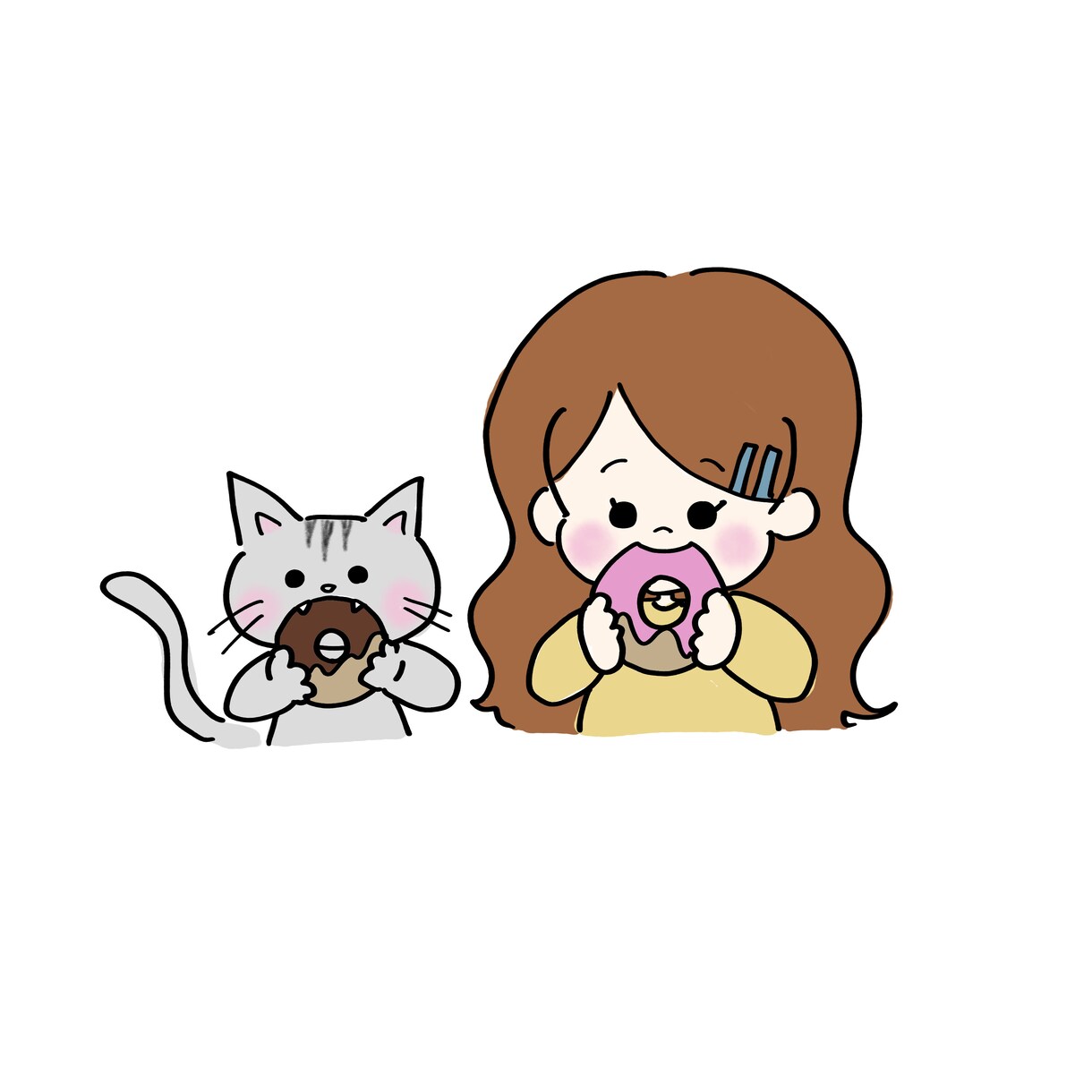 ゆるっと可愛いイラスト描きます ころんと可愛い、見るだけでほっこりするイラスト イメージ1