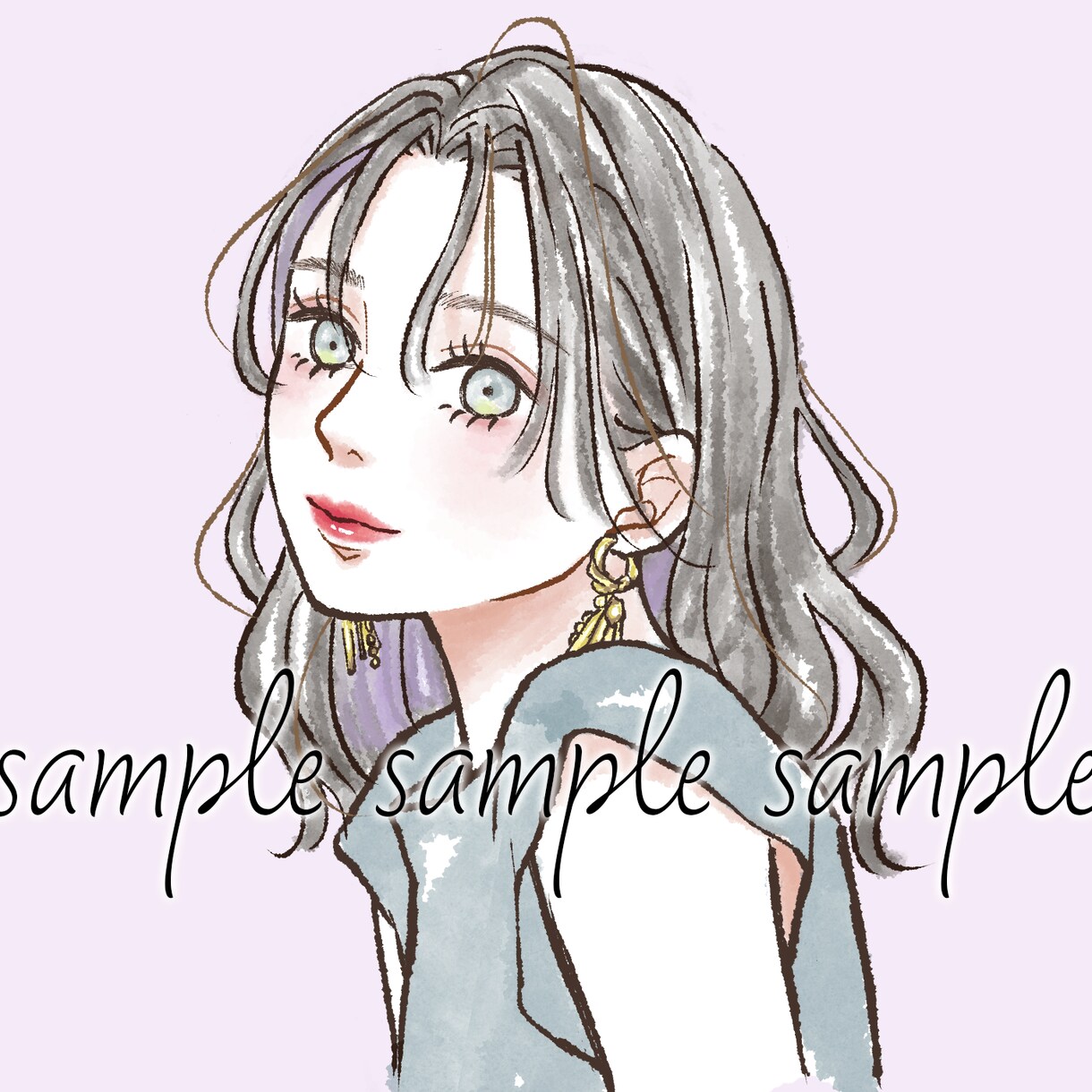 オシャレで女っぽい女の子お描きします シンプルすぎないけどオシャレな女性・女の子！SNSアイコンに イメージ8
