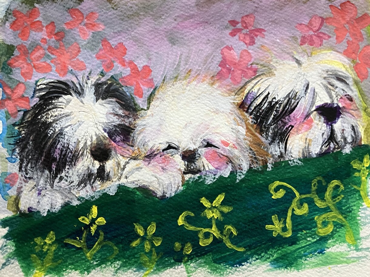 ペット絵を唯一無二のオリジナルでお贈りします 提示写真から最短最長1wkで描きます イメージ6