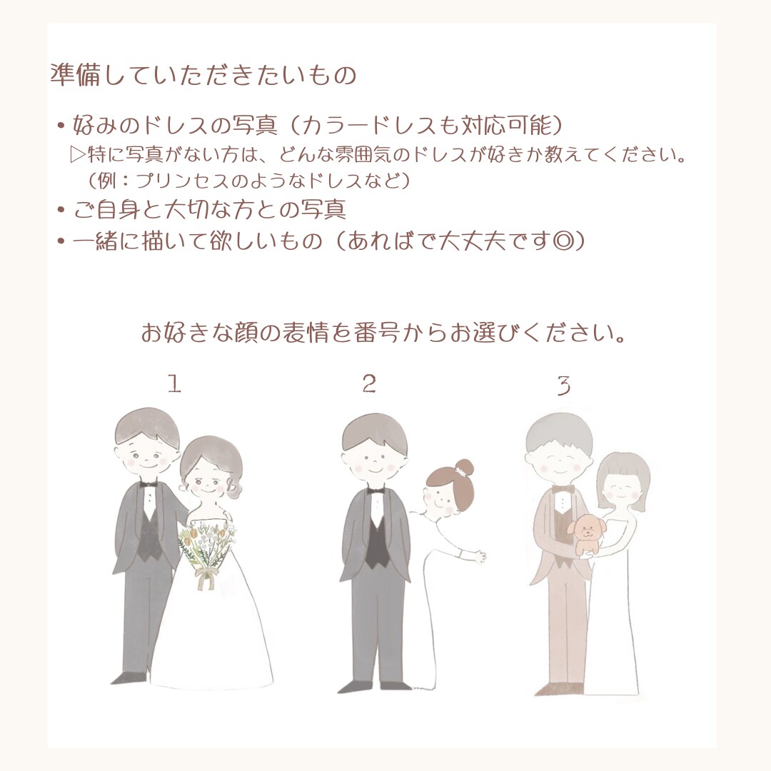 ゆる可愛い結婚式イラスト作成します ウェルカムボード・お祝い・プレゼント・記念に イメージ2