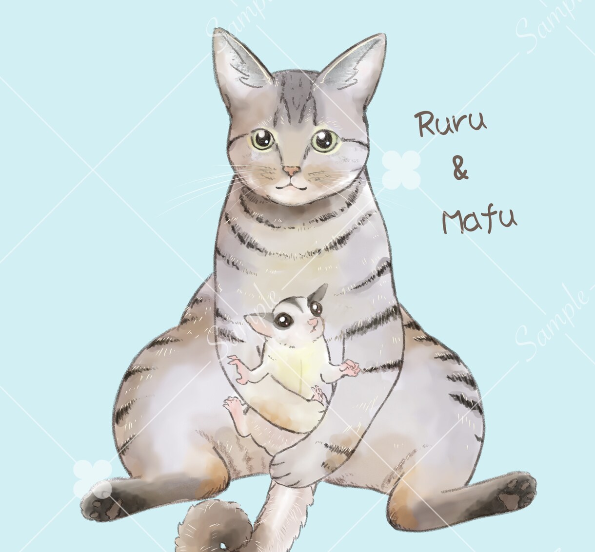 動物のイラストお描きします もふもふなご家族をお家に飾りませんか イメージ1