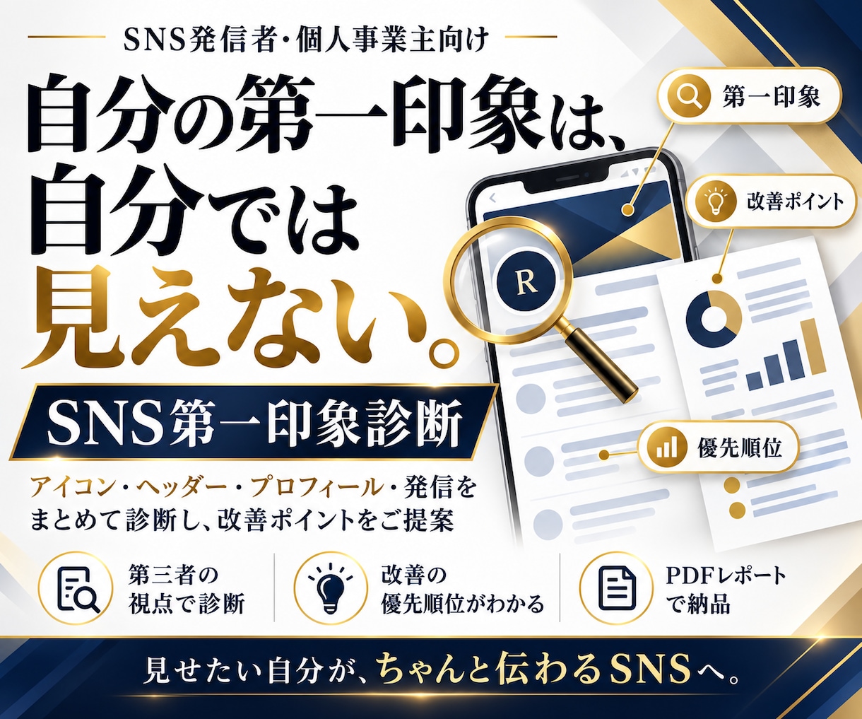 信頼されるSNSプロフィールへ第一印象を改善します あなたのSNSがどう見えるかプロ目線で診断します イメージ1