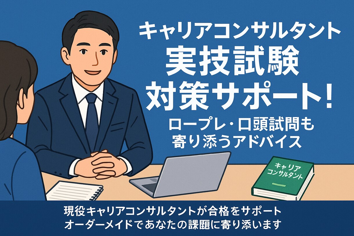 キャリコン実技試験のサポートを行います 実際の試験の雰囲気も含めてしっかりと合格までサポートします イメージ1