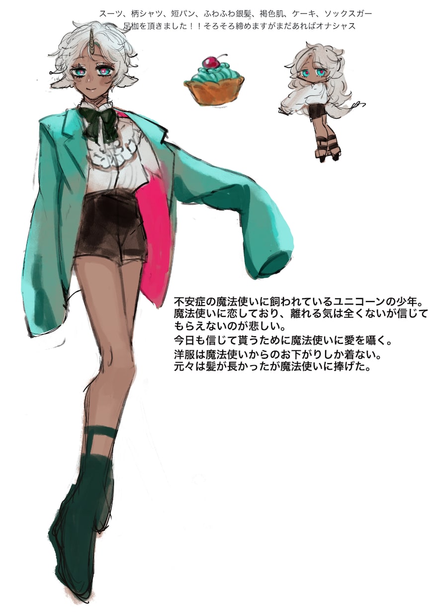 あなたの創作を形にします 創作キャラクターの全身立ち絵を制作します。 イメージ4