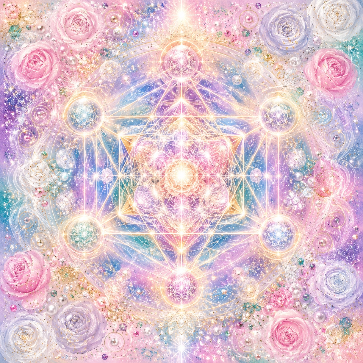あなただけの光の紋章・神聖幾何学を制作します ～必要な色をリーディングして紡ぐ、唯一無二の光のアート～ イメージ1