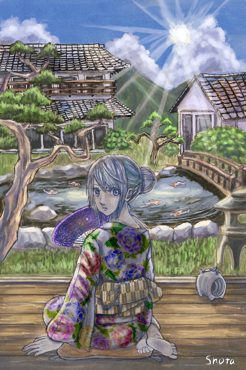 カラーの一枚絵作成します キャラクター＋背景のデジタルイラスト イメージ5