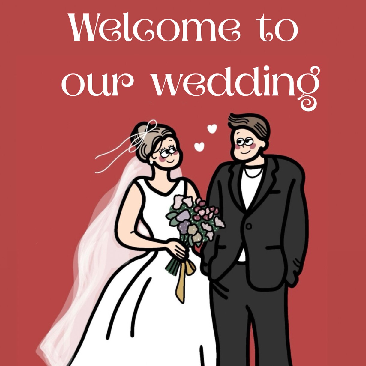 お洒落で可愛いウェディングイラスト描きます 温かみのある優しい雰囲気のイラストを描いております^ ^ イメージ1