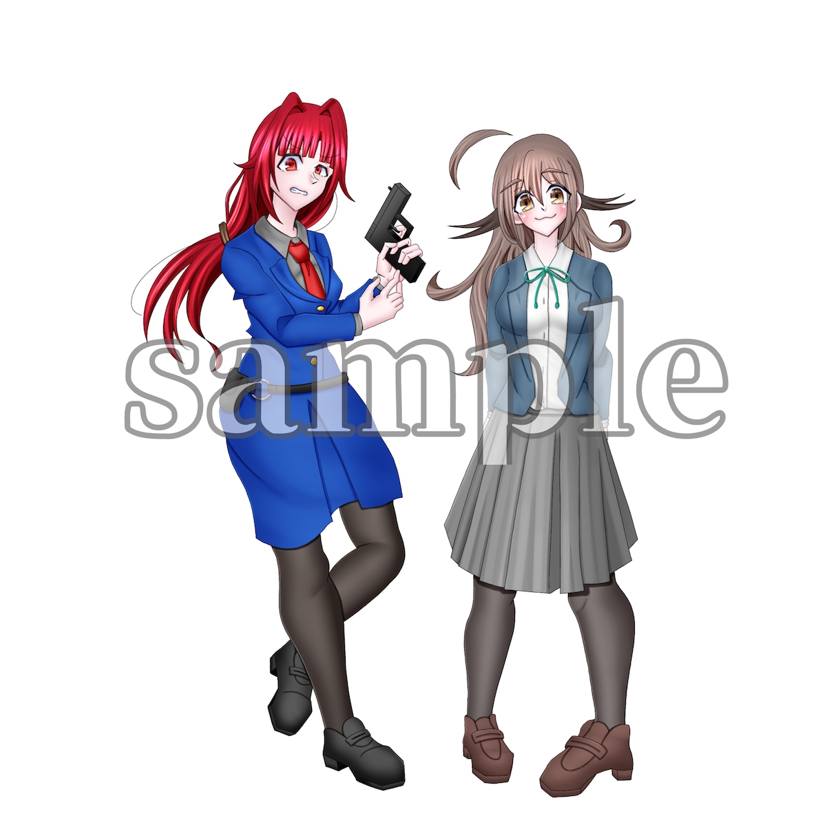 TRPGの立ち絵を2人描きます 鮮やかな色使いと立体感のあるタッチ イメージ3