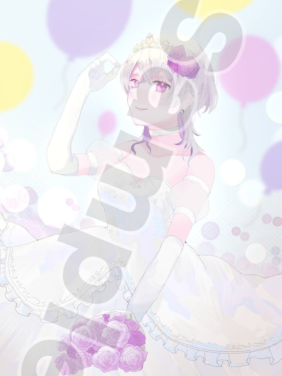 ウェディングドレスイラストを描きます 量産型のウェディングイラストを描きます イメージ1