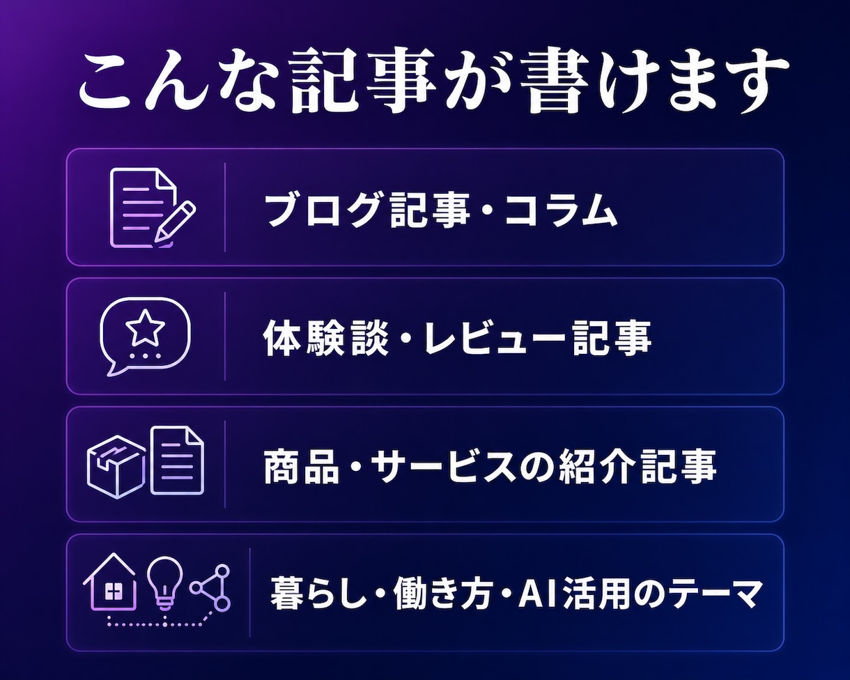 AIを活用して、読まれる記事・ブログを執筆します 実務で200本超｜情報収集から執筆まで・最終チェックは人力で イメージ2