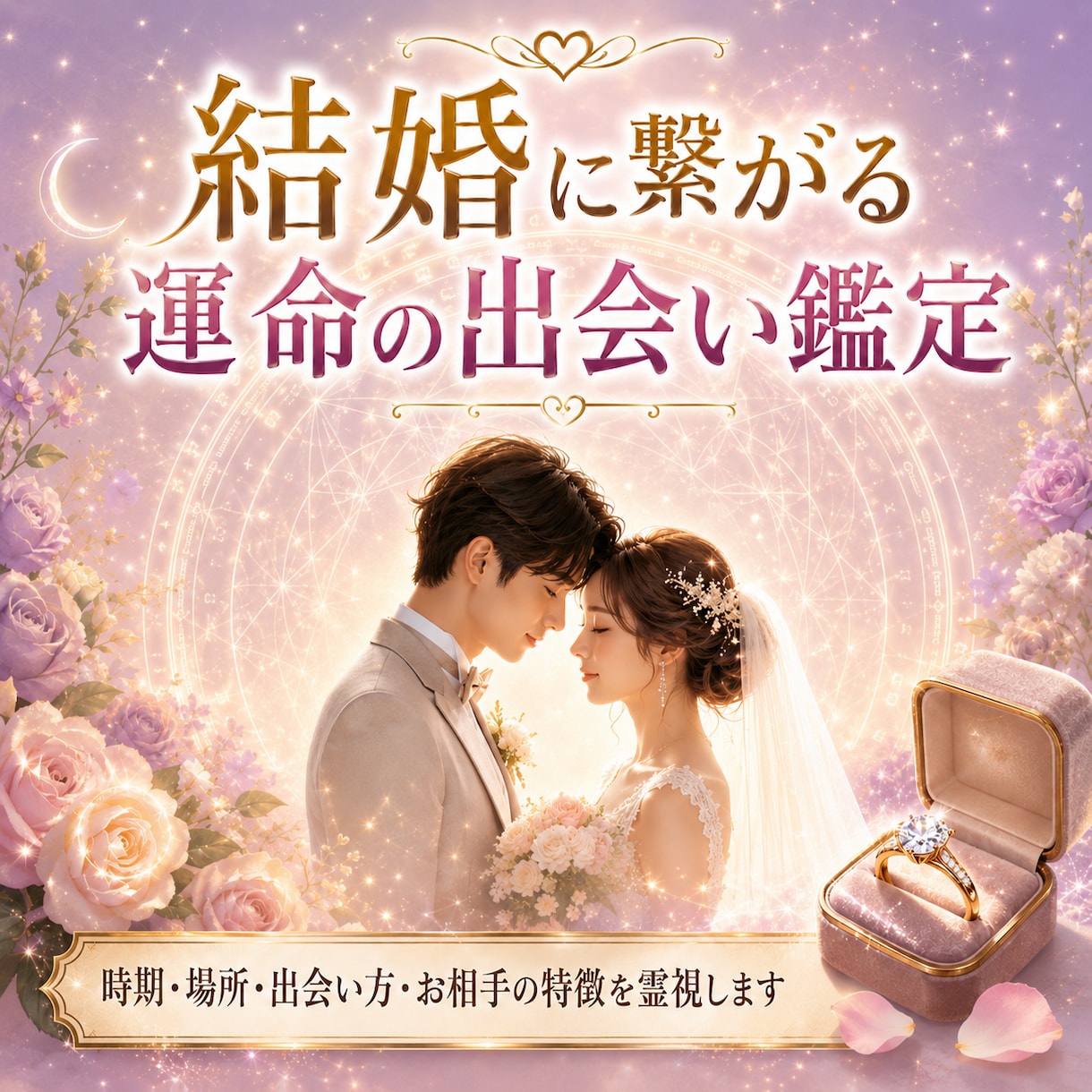 結婚に繋がる運命の相手をじっくり詳しく霊視します 時期、場所、出会い方、お相手の特徴、引き寄せる方法伝えます イメージ1