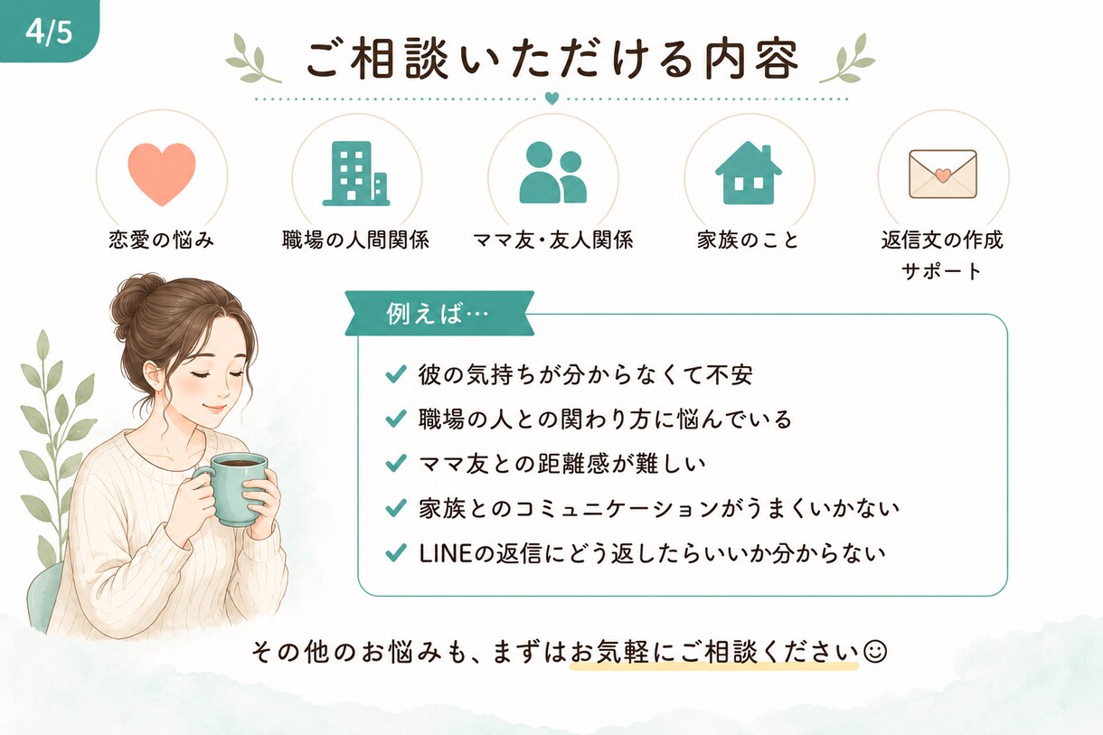モヤモヤした気持ち整理します 人間関係のモヤモヤ、一緒に整理します イメージ4