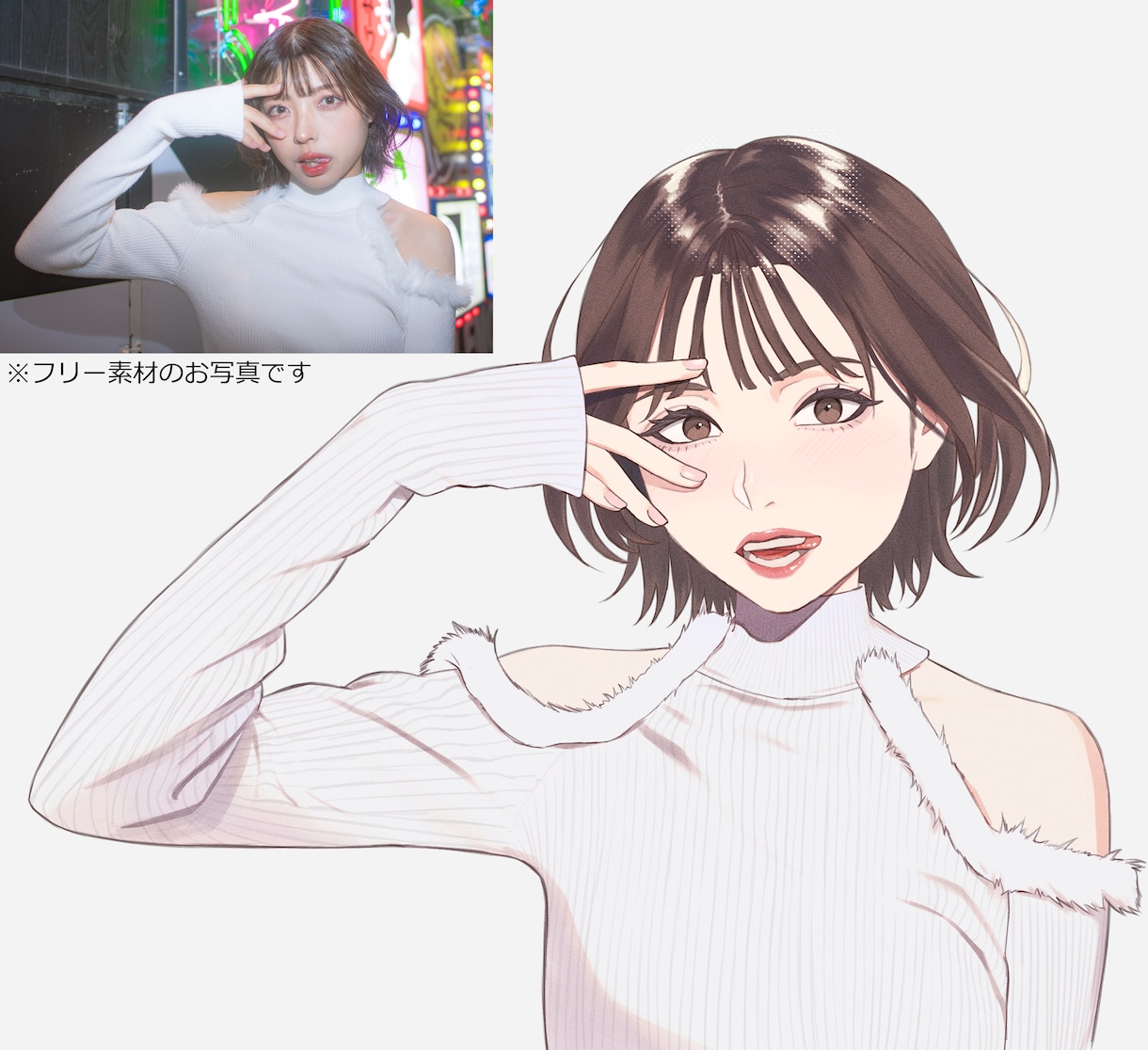 お写真をもとに似顔絵イラストを作成いたします ご自身や大切な人をもとにしたキャラクターを作ってみませんか！ イメージ1