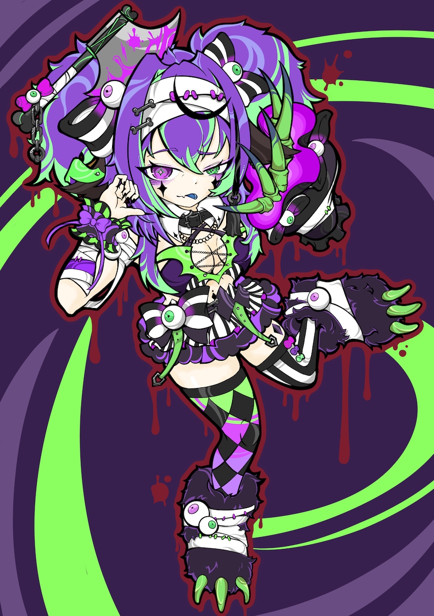 サムネやグッズにオススメの一枚絵描きます 様々な用途で使える派手で目を引く一枚を イメージ1