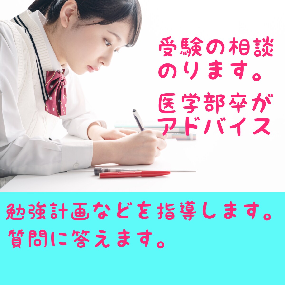 医学部卒が中学受験大学受験の受験相談乗ります あなたの受験をコンサルし、勉強計画やアドバイスをします イメージ1