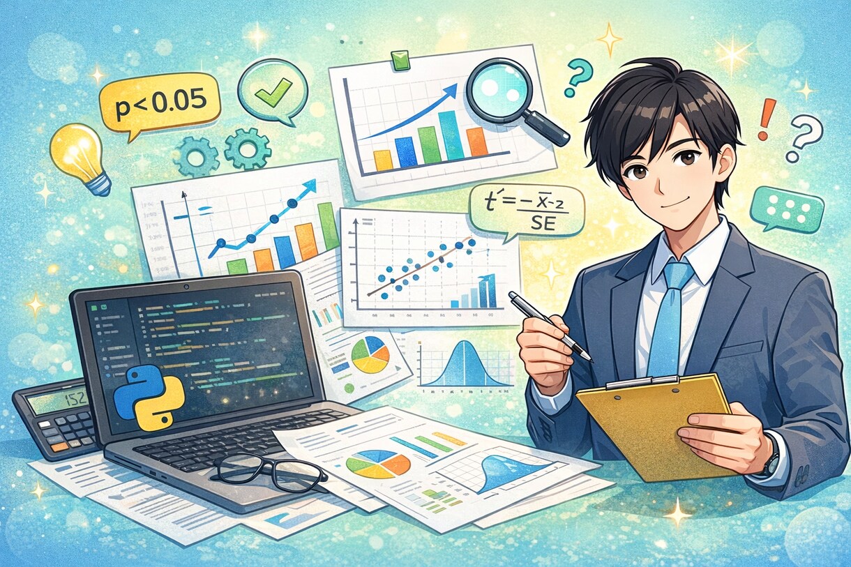 データの統計相談・解析サポートします Pythonでデータ解析・統計処理をサポート イメージ1