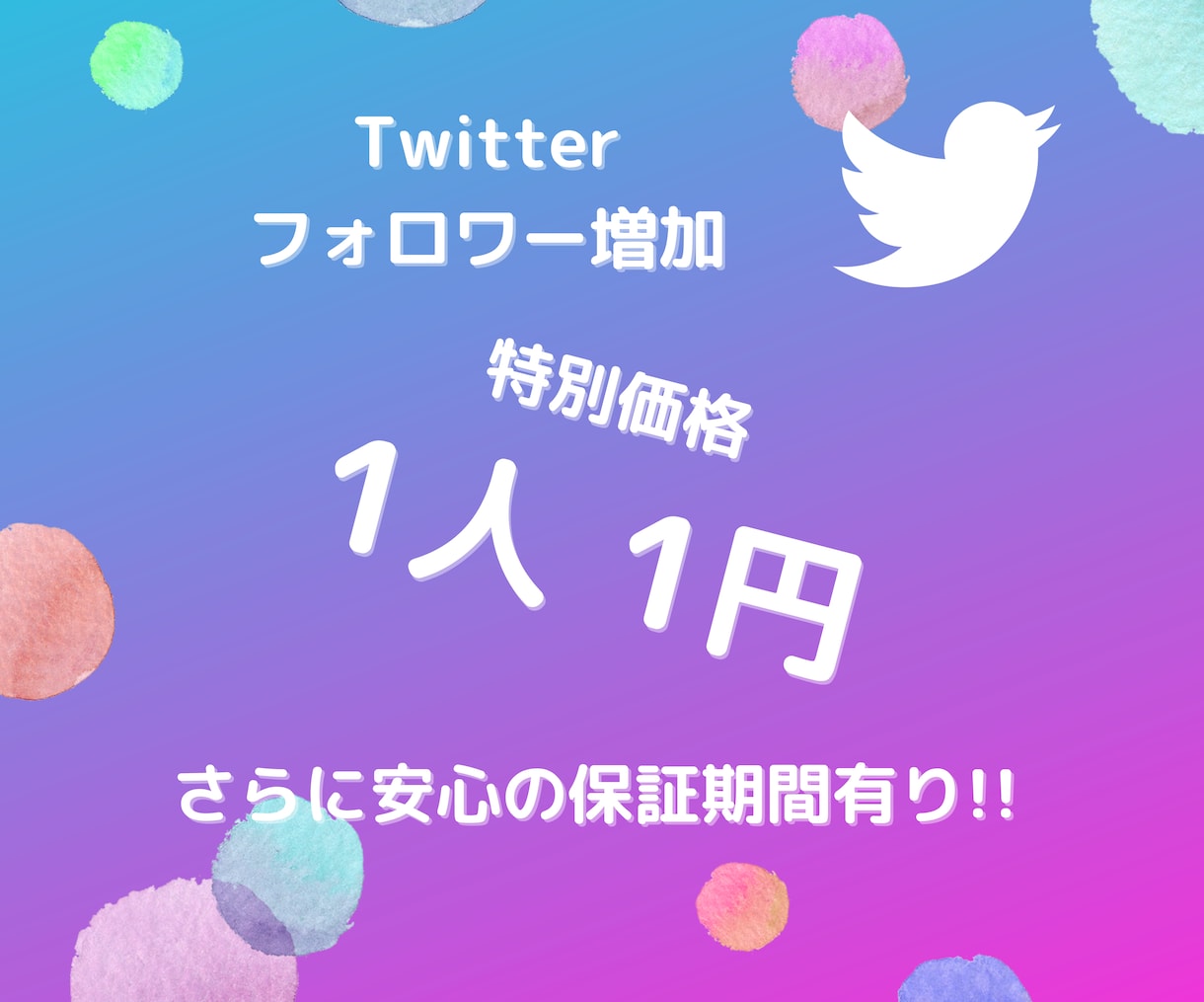 限定価格！ツイッター高品質フォロワー増やします ✨残り3名で値上げ！Twitterフォロワー3,000人✨ イメージ1
