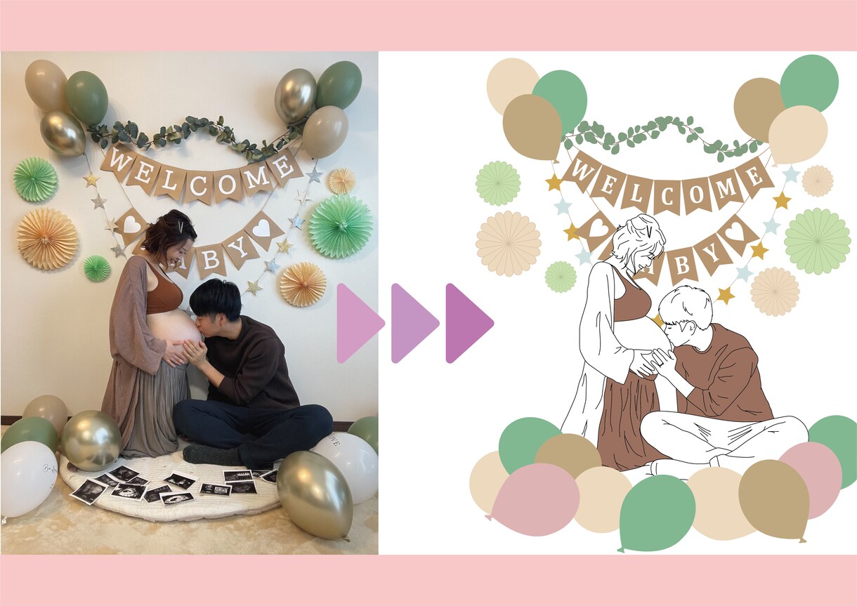お写真から似顔絵作成いたします 思い出をおしゃれに！アイコンにも◎ イメージ10