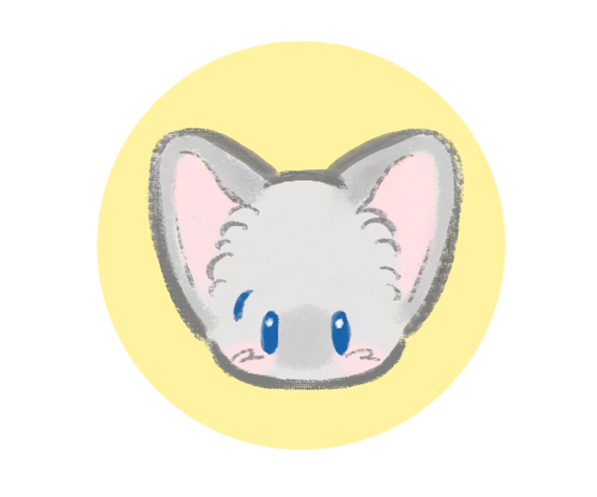 お試し価格☆猫ちゃんのほっこりアイコンお描きします SNSやLINEにぴったり♪手描き風のやさしいアイコン イメージ1