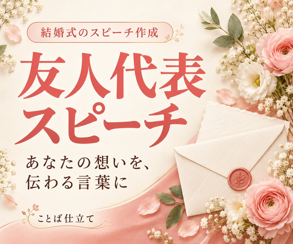友人代表スピーチを、あなたの言葉で整えます 思い出のメモから、声に出して読める原稿へ イメージ1