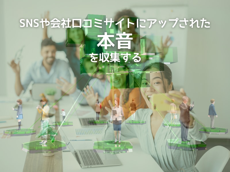 類型分析で動画SNS向け求人コンセプトを作ります SNS・口コミサイトから本音を収集、AIを使って分析します イメージ2