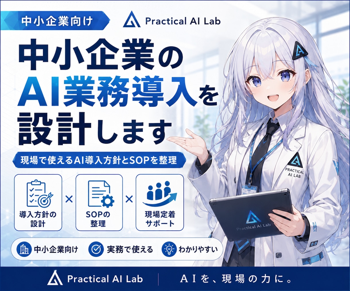 中小企業のAI業務を1つ導入設計します 14日で業務選定→AI活用→SOP→確認ルールまで一式化 イメージ1
