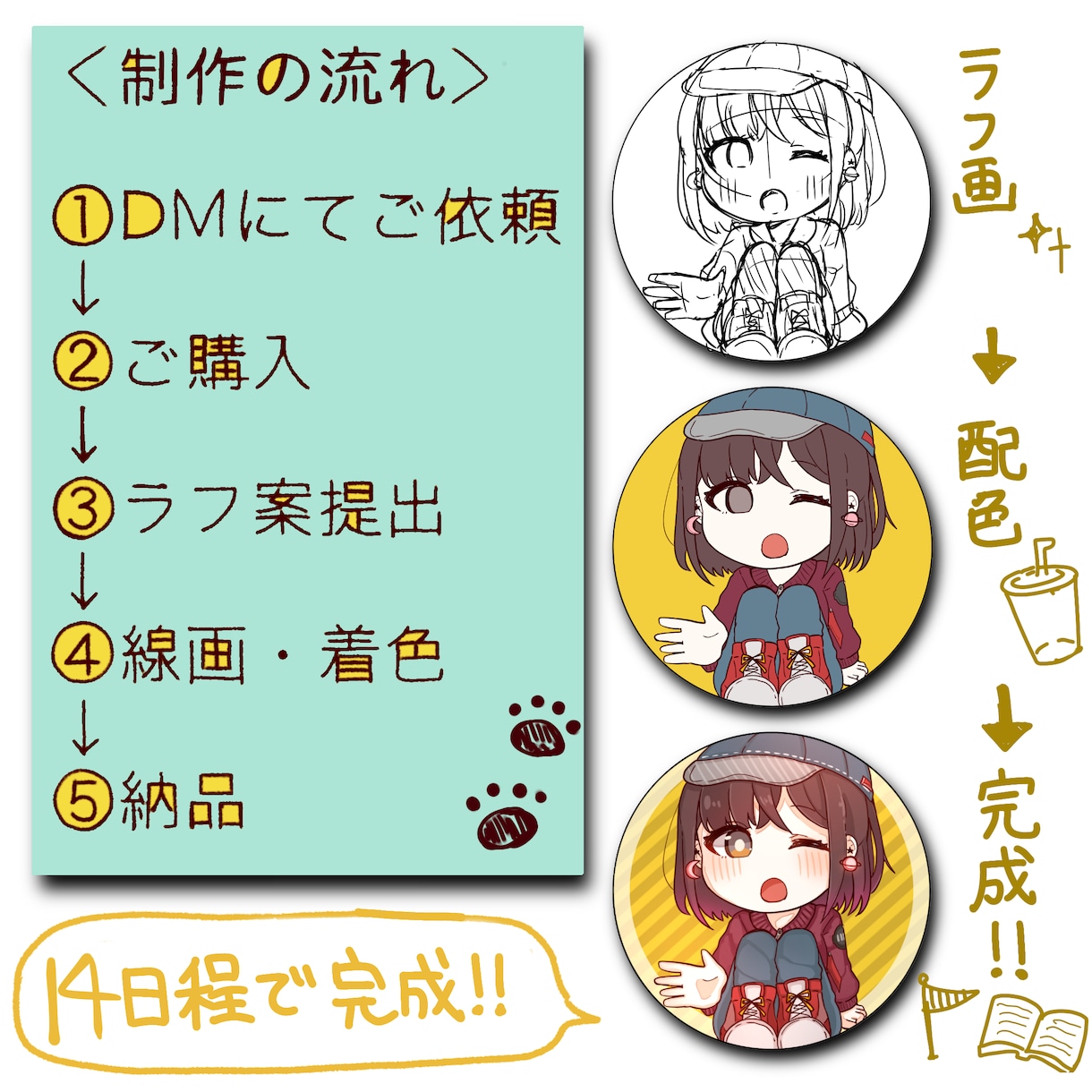 受付再開！ぴたっと閉じ込めアイコン描きます ポップなデザインのアイコンが欲しい方◎ イメージ2
