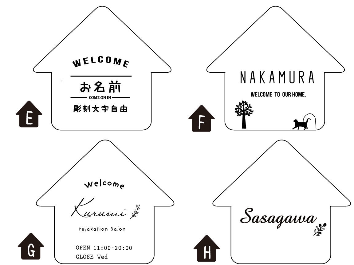 屋外対応＊ナチュラルなおうち型表札制作します サイズ変更可◎お店・サロン・イベントの看板にもおすすめです♪ イメージ10