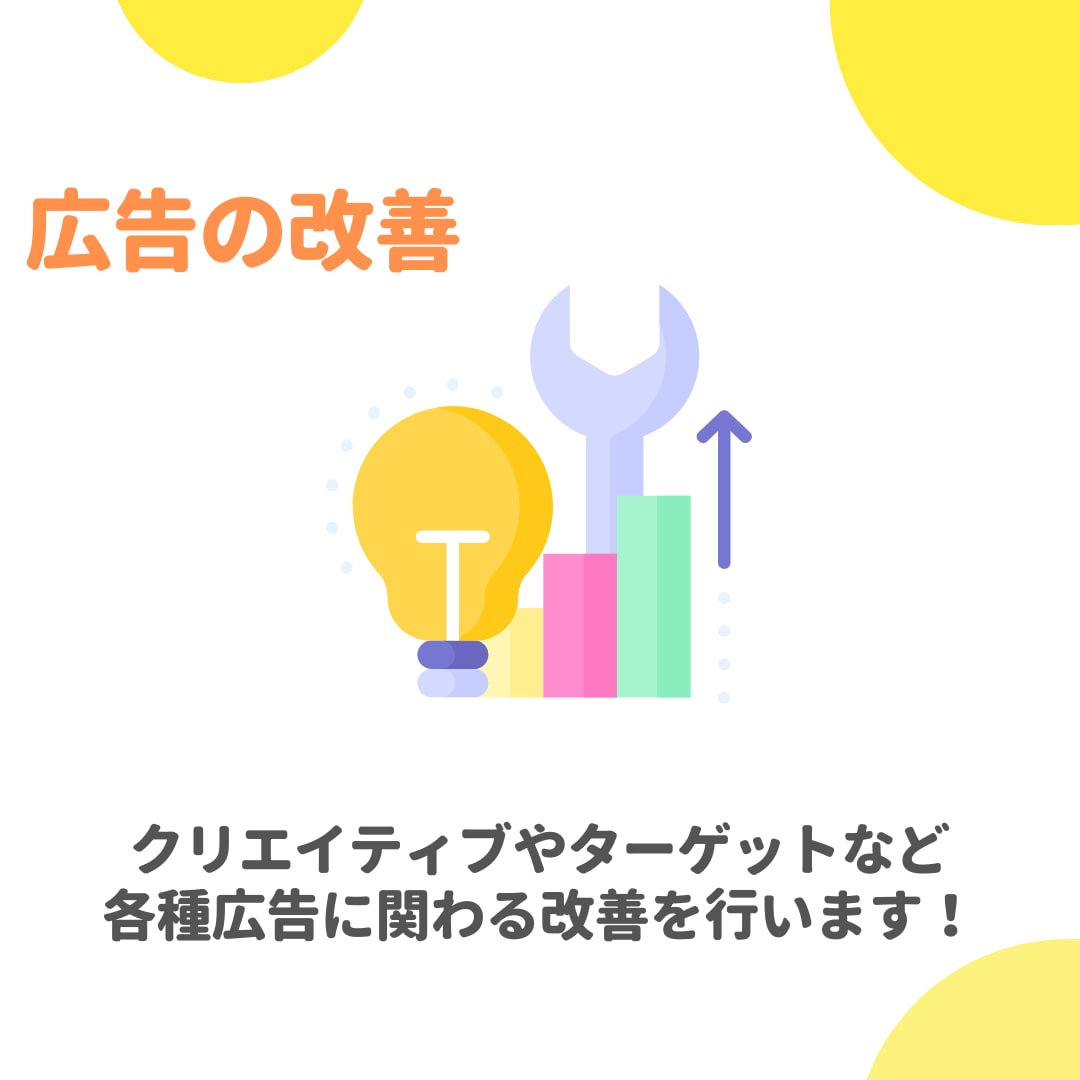 Facebook広告のすべてをお任せいただけます 広告の制作・運用・改善すべてお任せくださいませ！！ イメージ4