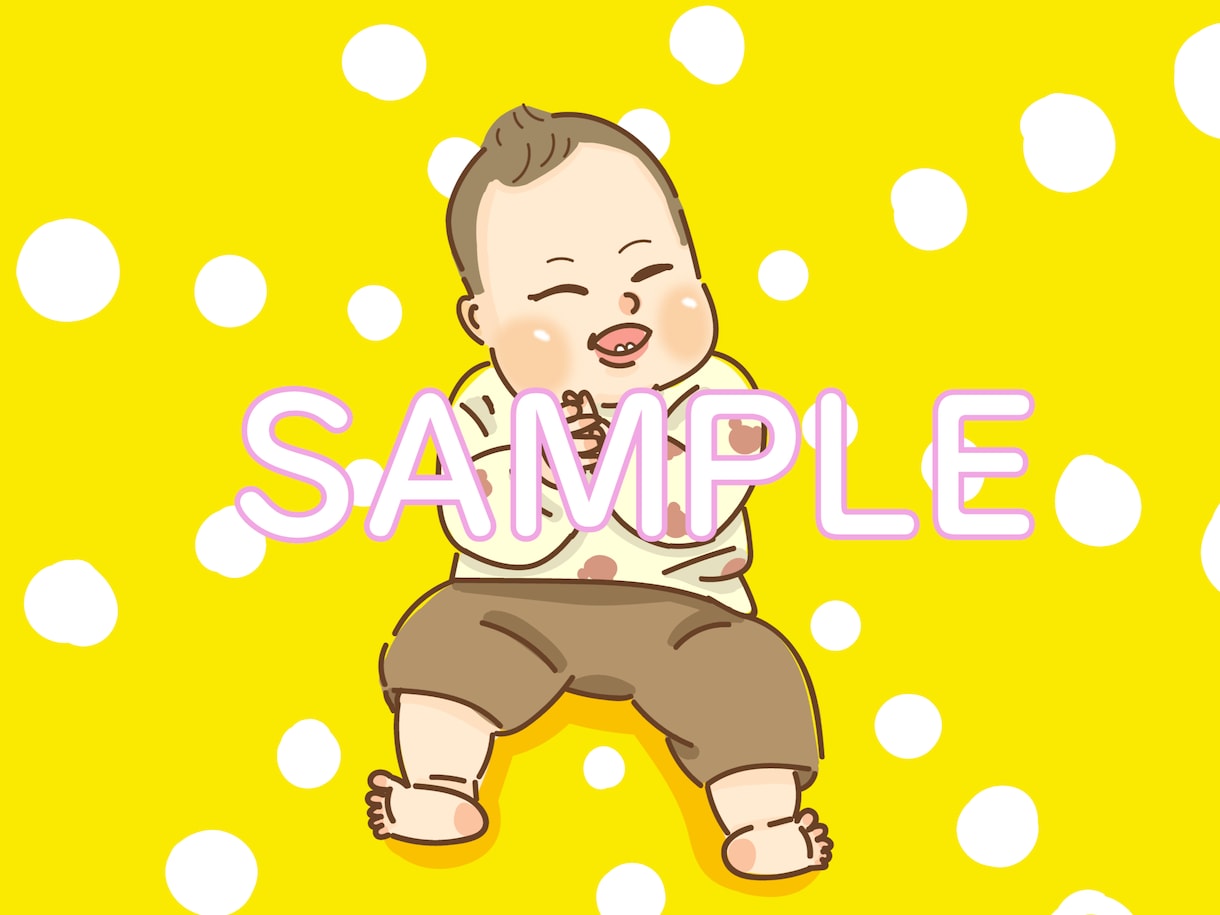 パパママ必見！かわいいお子様の似顔絵描きます 1歳児育児中ママがお子様の可愛さを最大限引き出します イメージ2