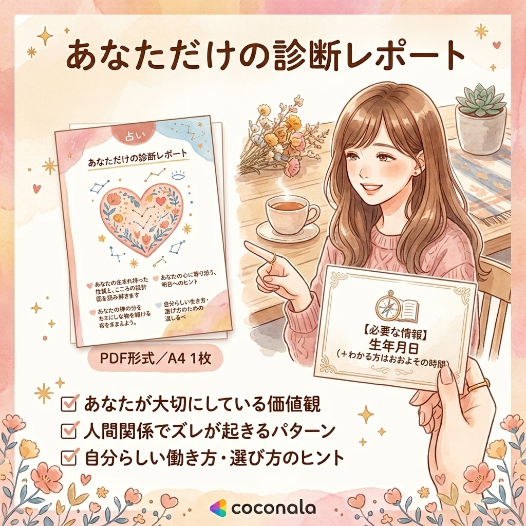 自分らしい生き方を見つける診断レポートお届けします 生年月日からあなたの本音やこころのくせを読み解き言語化します イメージ3