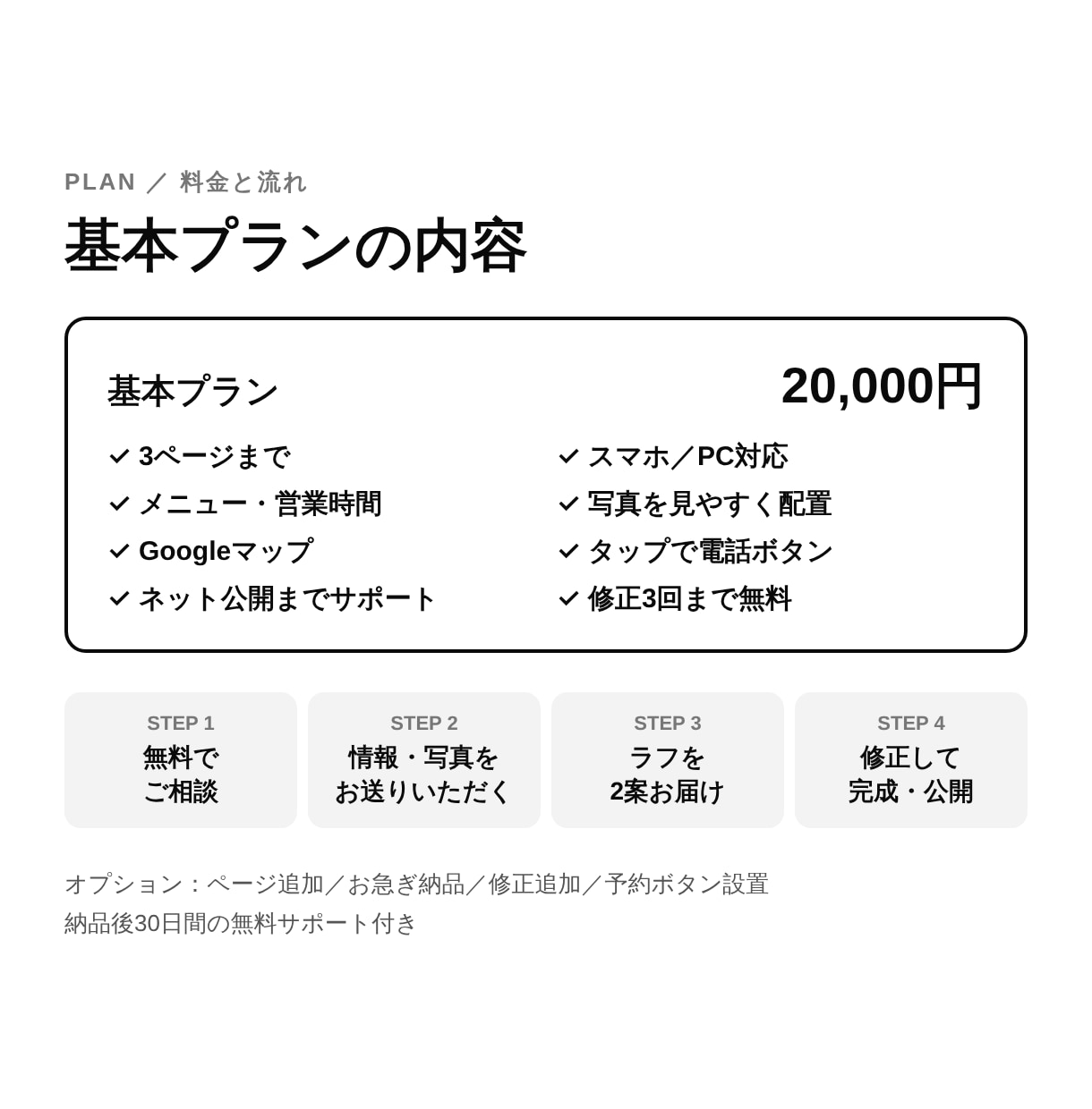 飲食店・個人店のスマホで見やすいHPを作ります 専門用語なしで丁寧に対応。修正2回まで無料です イメージ2