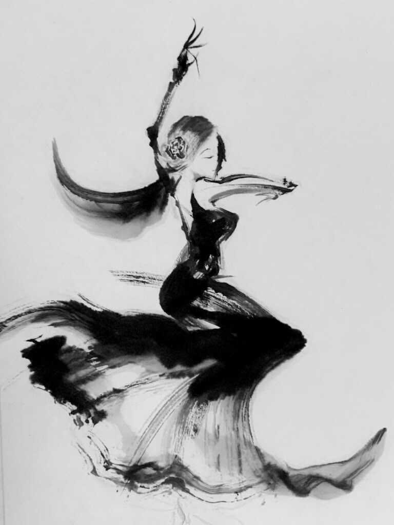 墨絵作品(原画)を制作致します 白と黒で表す墨絵を描きます。原画納品(&データ)はこちら イメージ9
