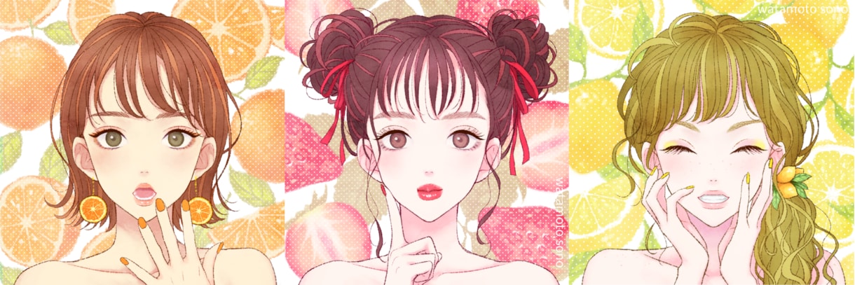 おしゃれで綺麗、可愛いイラスト描きます ファッションイラストや女性誌向けのイラスト イメージ1