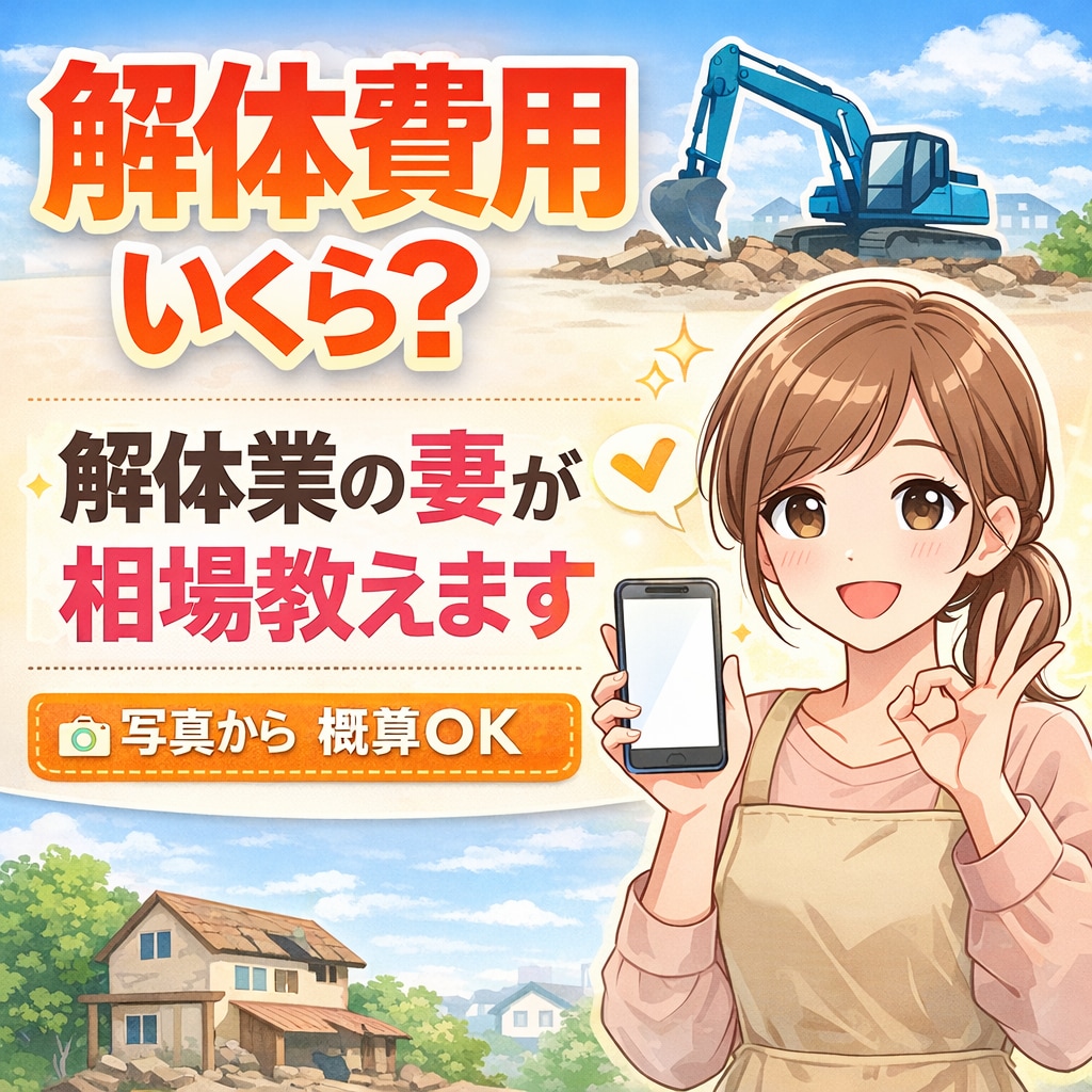 空き家の解体費用いくら？写真から相場をお伝えします 空き家・古家OK｜解体業の妻が写真から概算費用お伝えします イメージ1