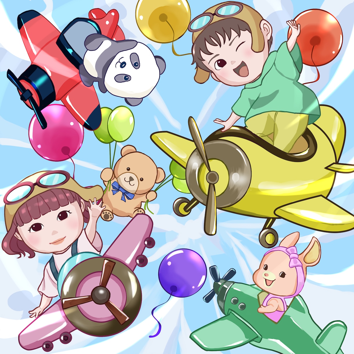 可愛い子どもイラスト人物動物のイラスト描きます 挿し絵、子供向けグッズ★商用利用可 イメージ5