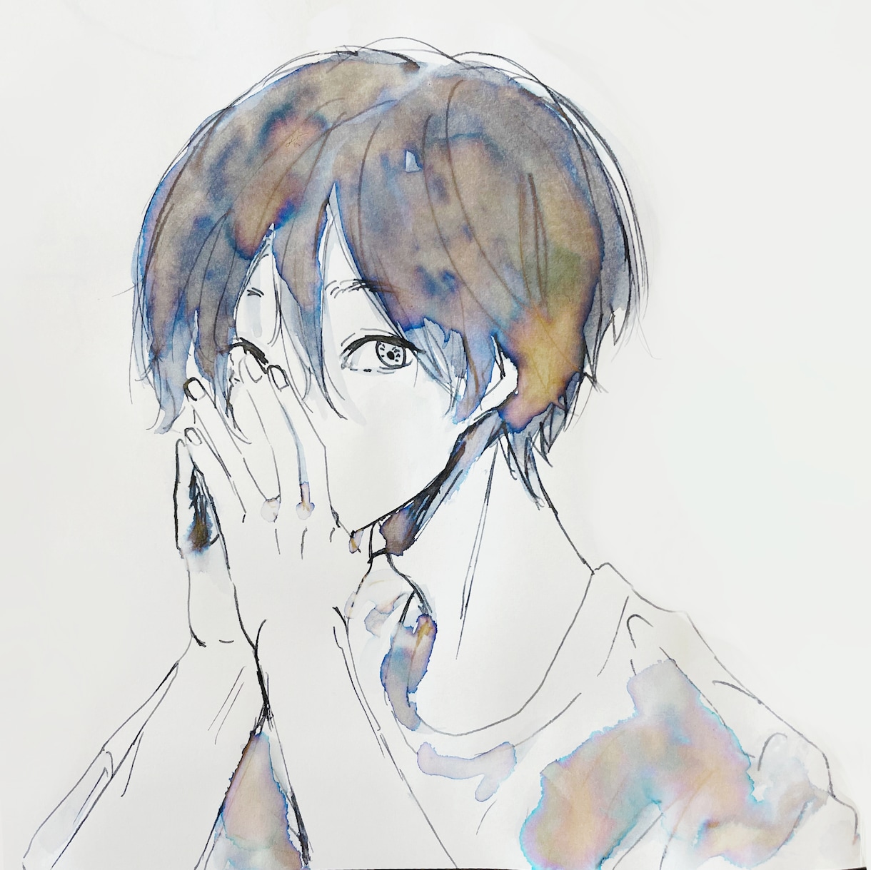 商用可・目を引く印象的なインクイラストお描きます アイコン•歌ってみた動画・MV・配信・小説表紙・プレゼントに イメージ2