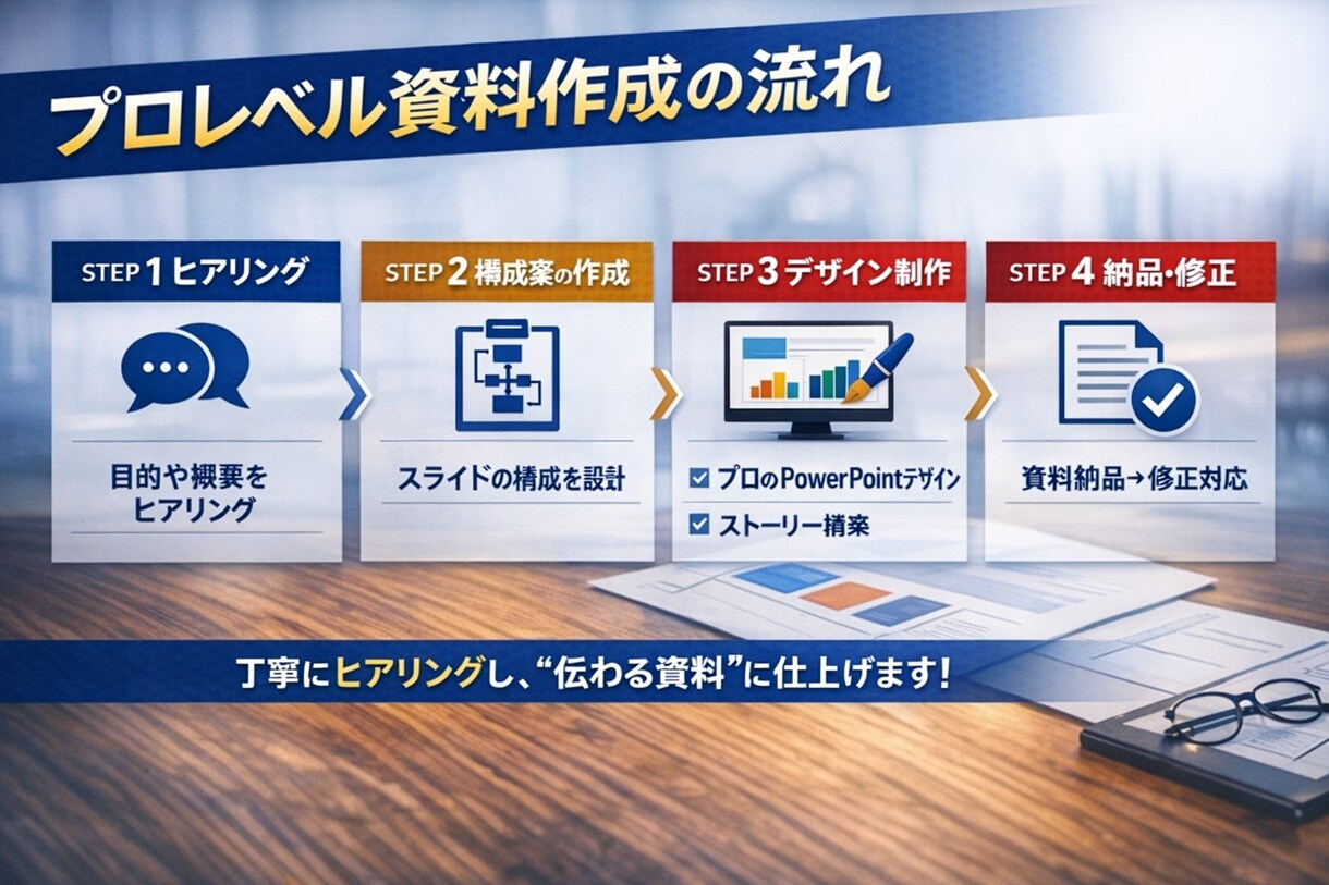 サービス概要のみでプロレベル資料作成します 要点だけで伝わる“勝てる資料”を作成します イメージ5