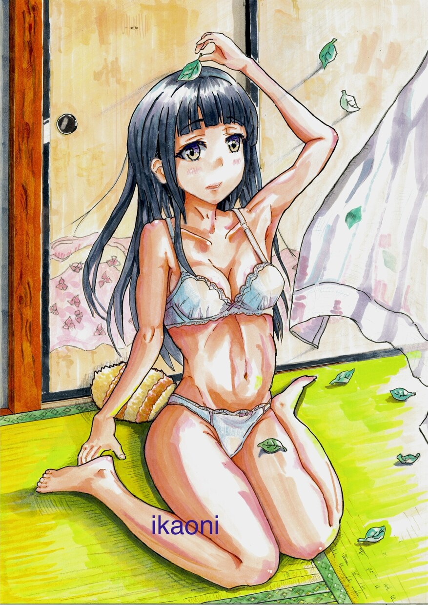 かわいい女の子などと背景をアナログで描きます コピック、色鉛筆、ホワイト、透明ラメネイルなどで描きます イメージ4