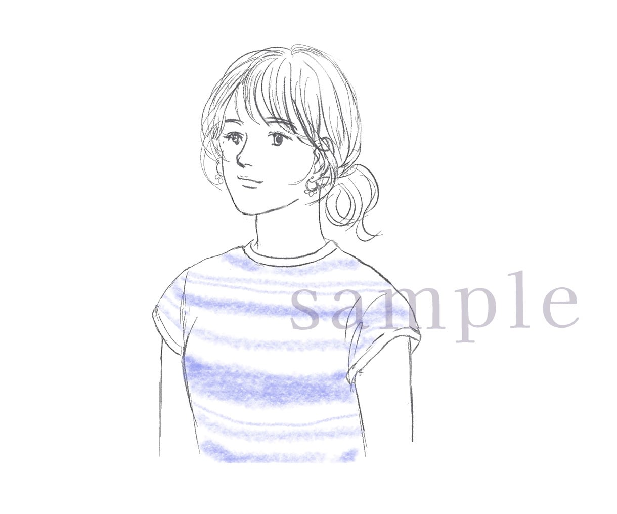 えんぴつ線のシンプルイラストお描きます 人物以外も！アイコンなどに最適、かわいらしくも大人っぽくも イメージ3