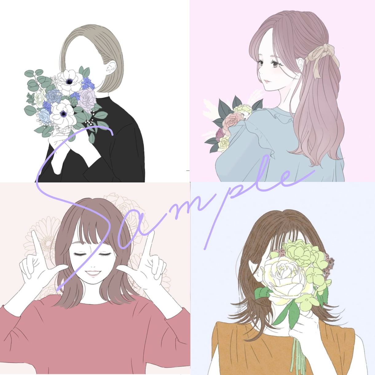 お洒落な線画イラストを描きます 挿絵やSNSアイコンなどに！商用OK！ イメージ2