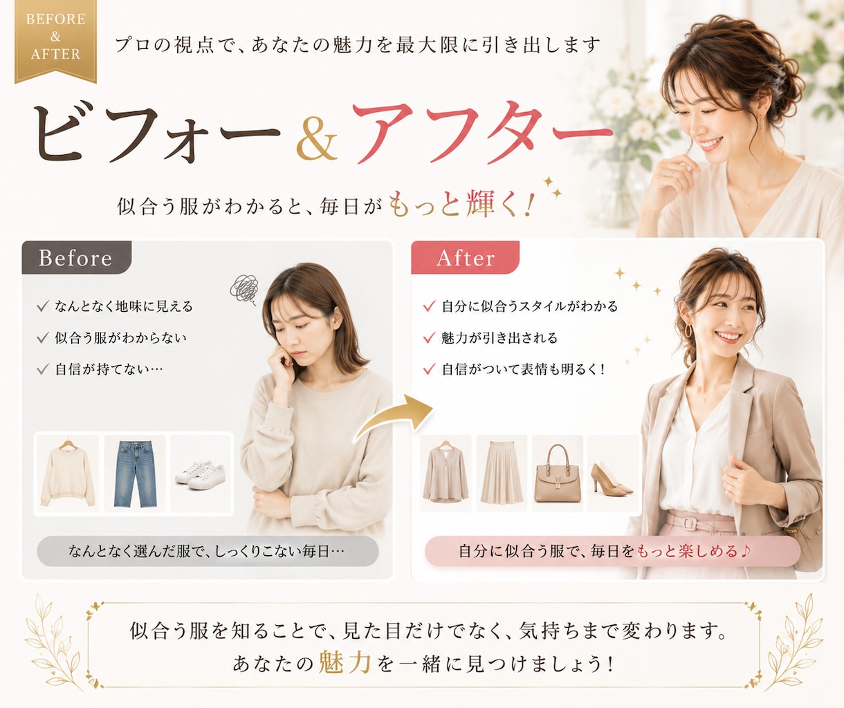 購入は自由！オンラインショッピング同行します あなたに似合う服を厳選してご提案！プロのコーデなら即垢抜け❤ イメージ4