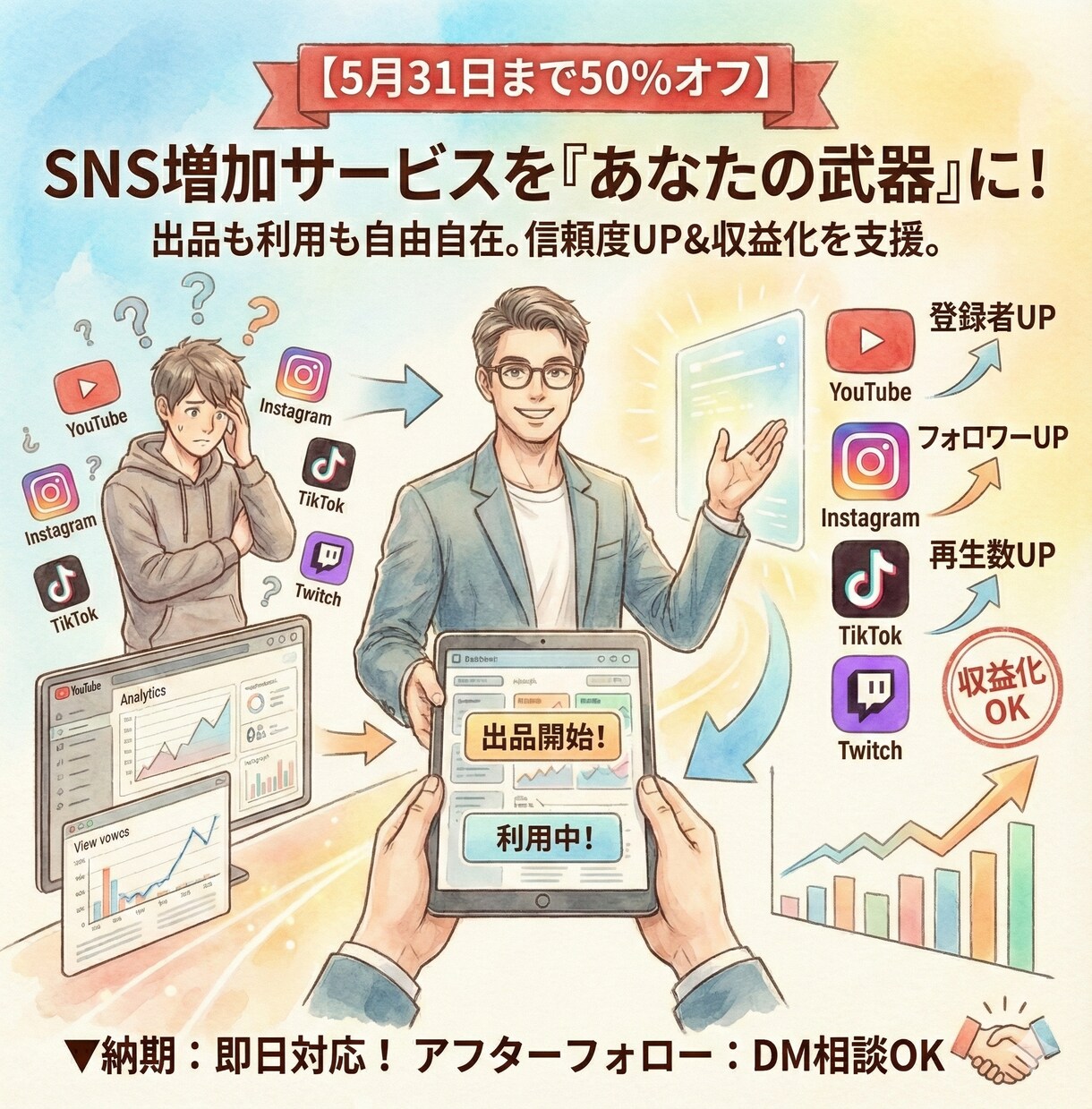 5月31日まで50%オフ！拡散業者の裏側教えます あなたも出品可能！拡散業者裏側を教えます イメージ1